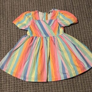 Ivy City Co Multicolor Striped Kids Dress